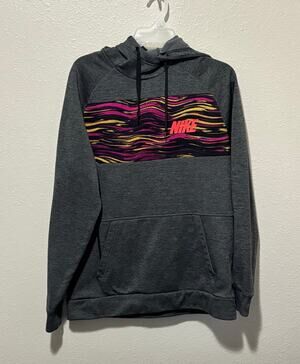 RARE! Men’s Women’s Nike Hoodie Sweatshirt Aztec Multicolor Zipper Pocket size M
